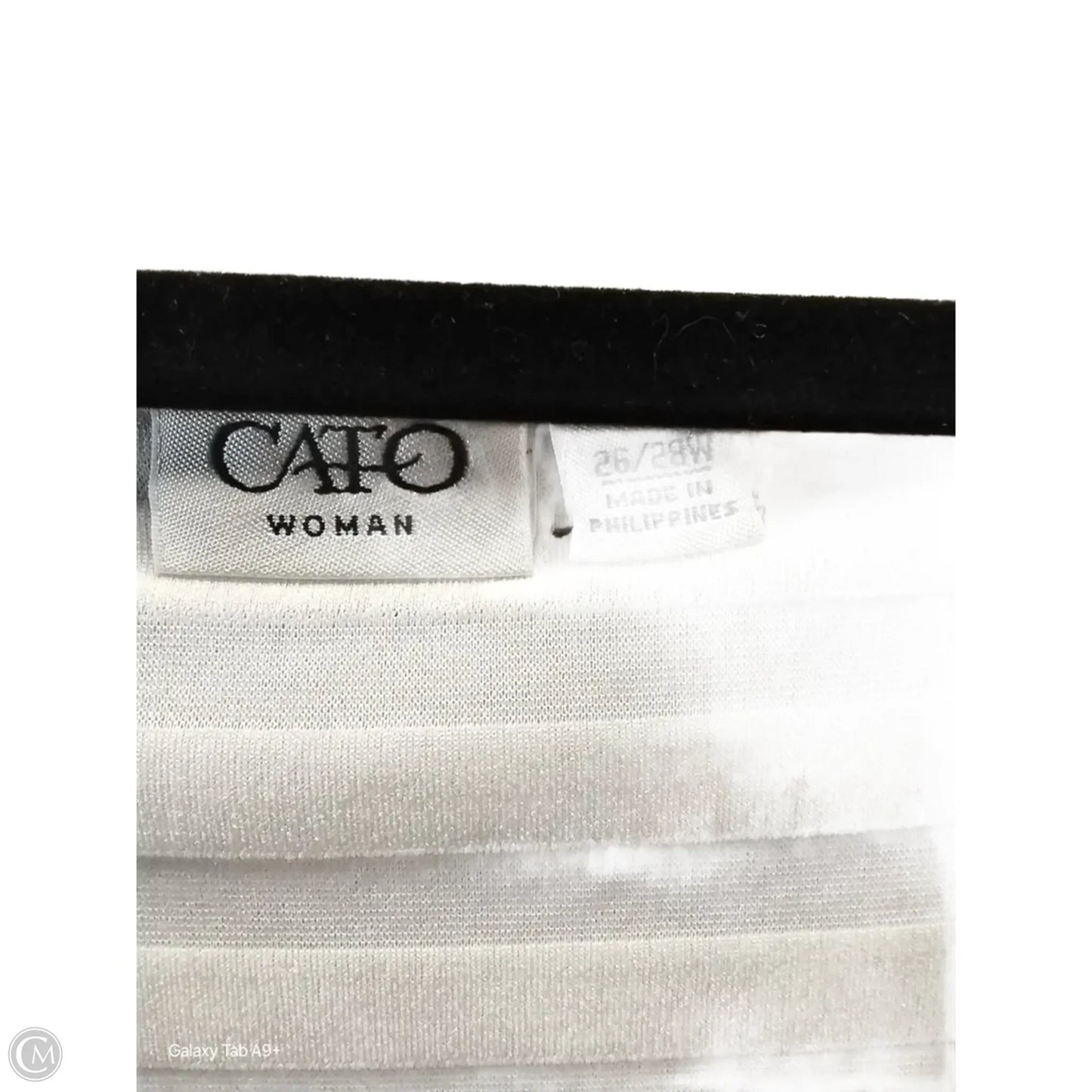 Blouse Short Sleeve By Cato In Cream, Size: 26