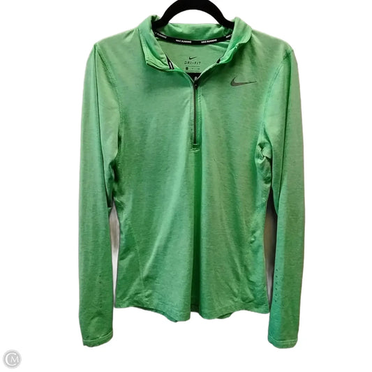 Athletic Jacket By Nike In Green, Size: S