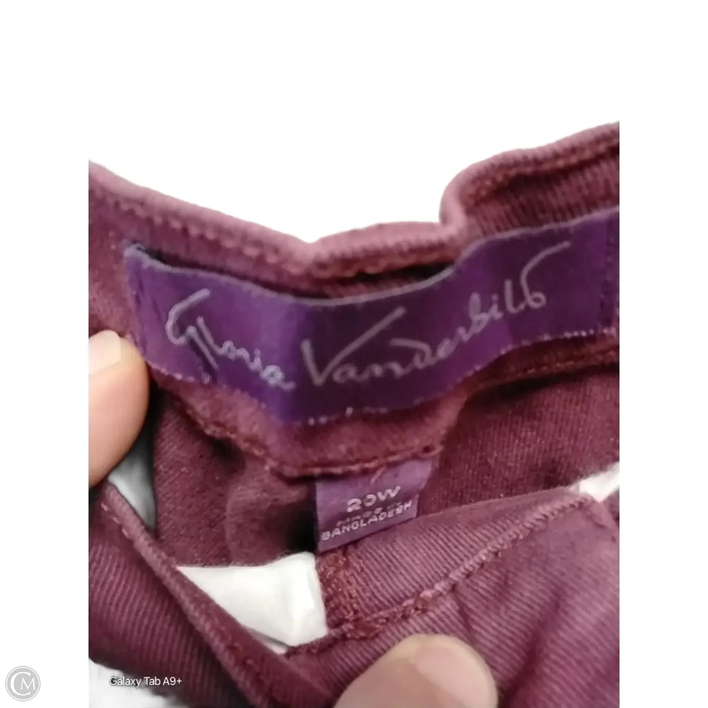 Jeans Straight By Gloria Vanderbilt In Purple, Size: 20w