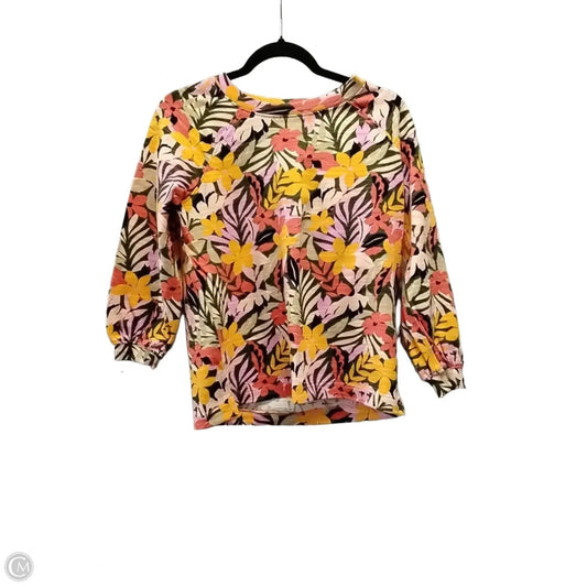 Top Long Sleeve By Loft In Floral Print, Size: Xs