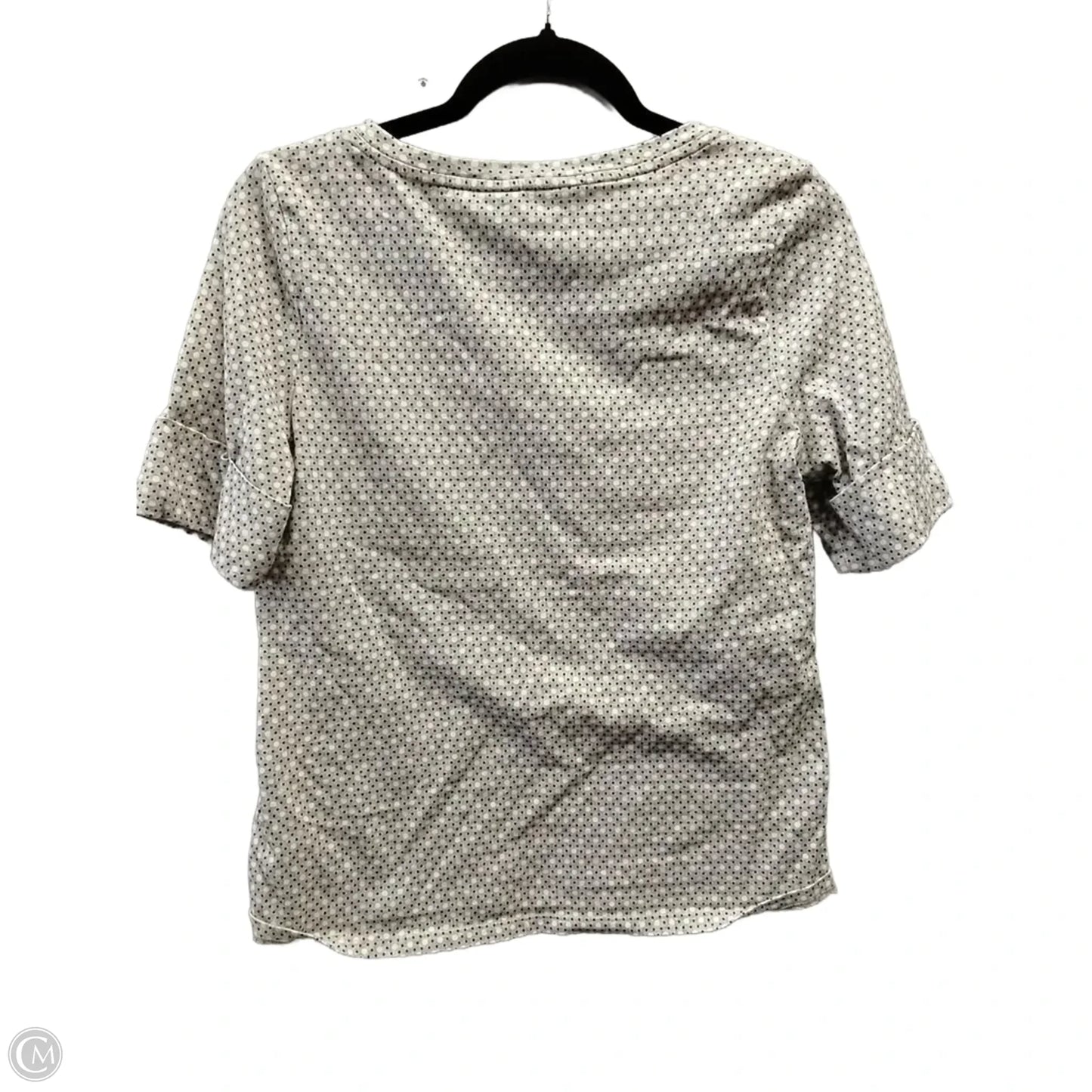 Top Short Sleeve Basic By Liz Claiborne In Polkadot Pattern, Size: M