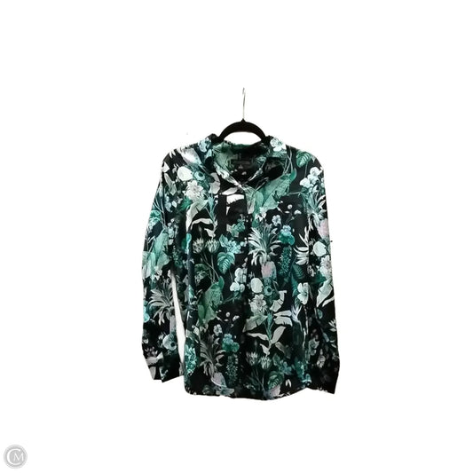 Top Long Sleeve By Banana Republic In Floral Print, Size: S