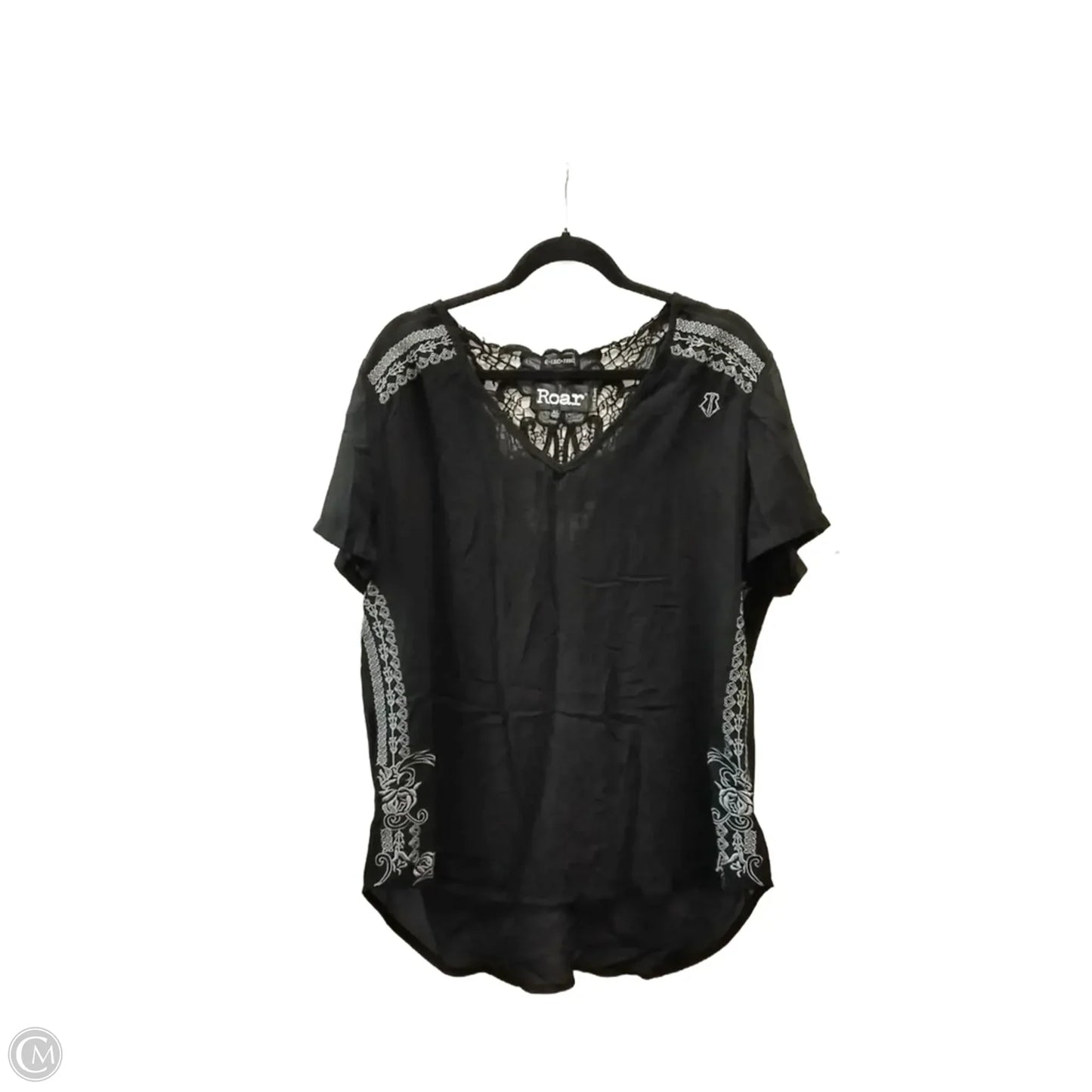 Top Short Sleeve By Clothes Mentor In Black, Size: Xl