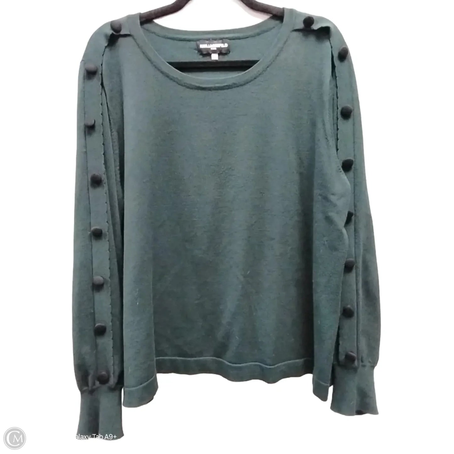 Sweater Designer By Karl Lagerfeld In Green, Size: Xl