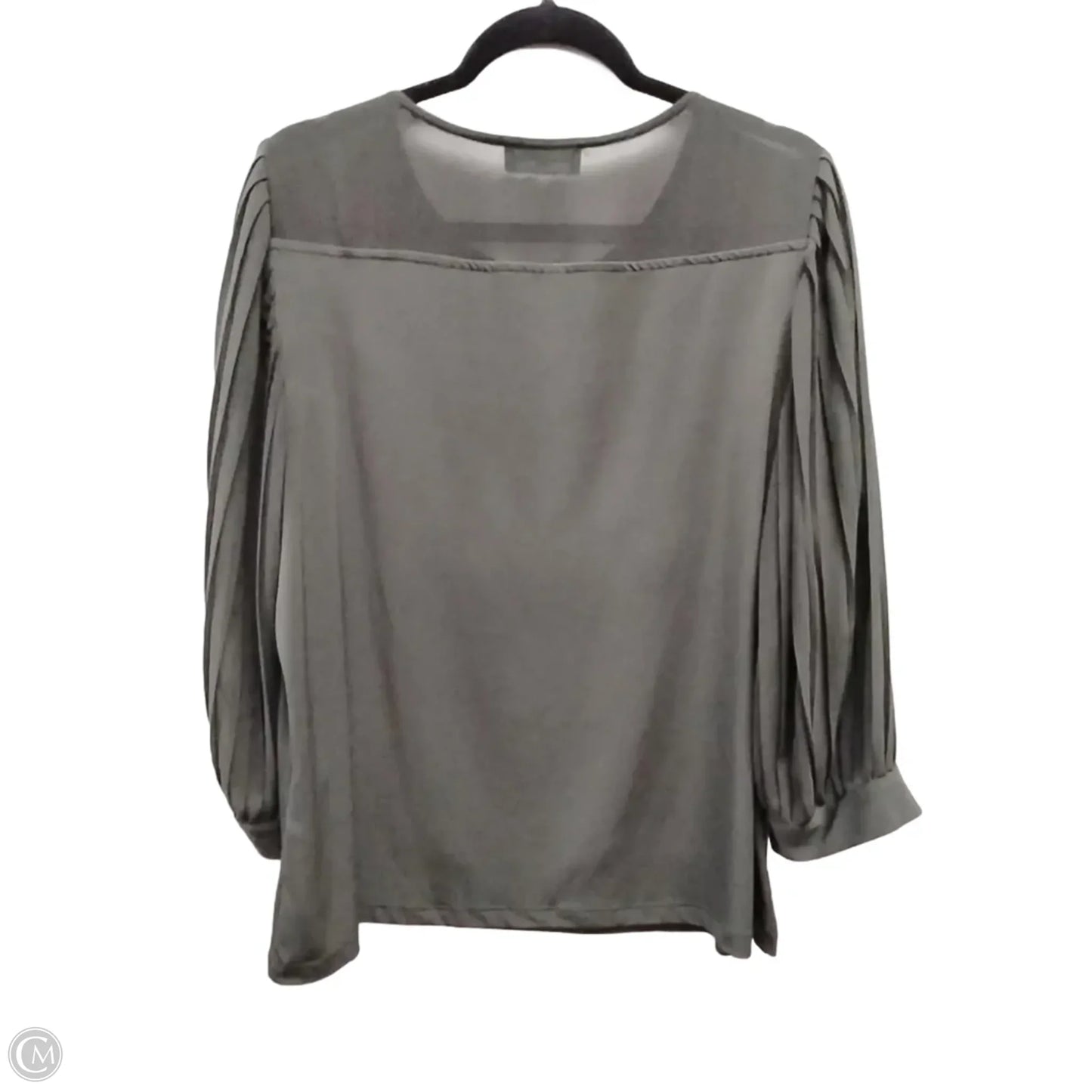 Top Long Sleeve Designer By Karl Lagerfeld In Grey, Size: L
