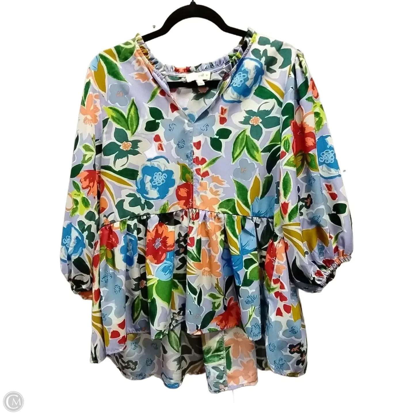 Blouse Long Sleeve By Umgee In Floral Print, Size: Xl