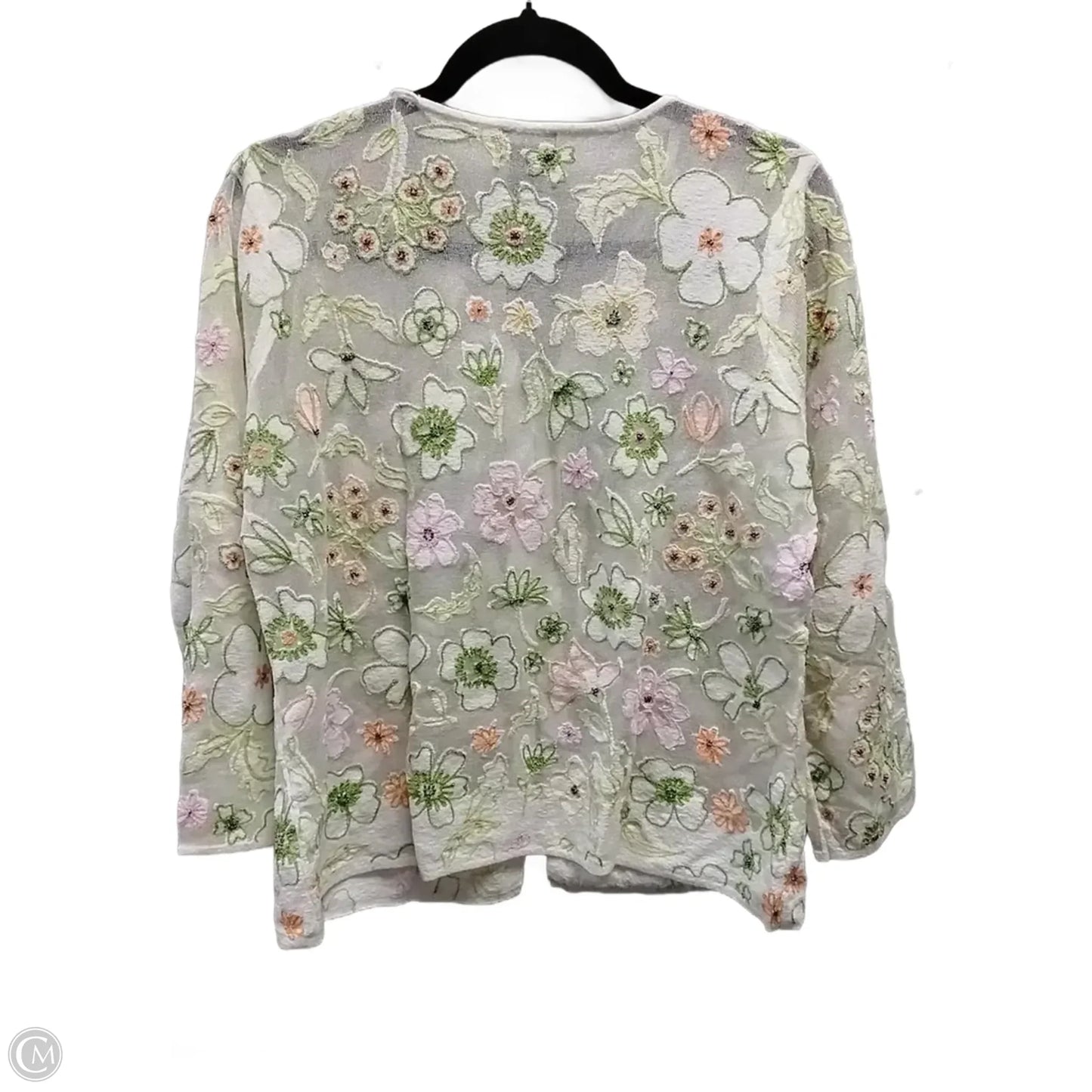 Cardigan By Sigrid Olsen In Floral Print, Size: L