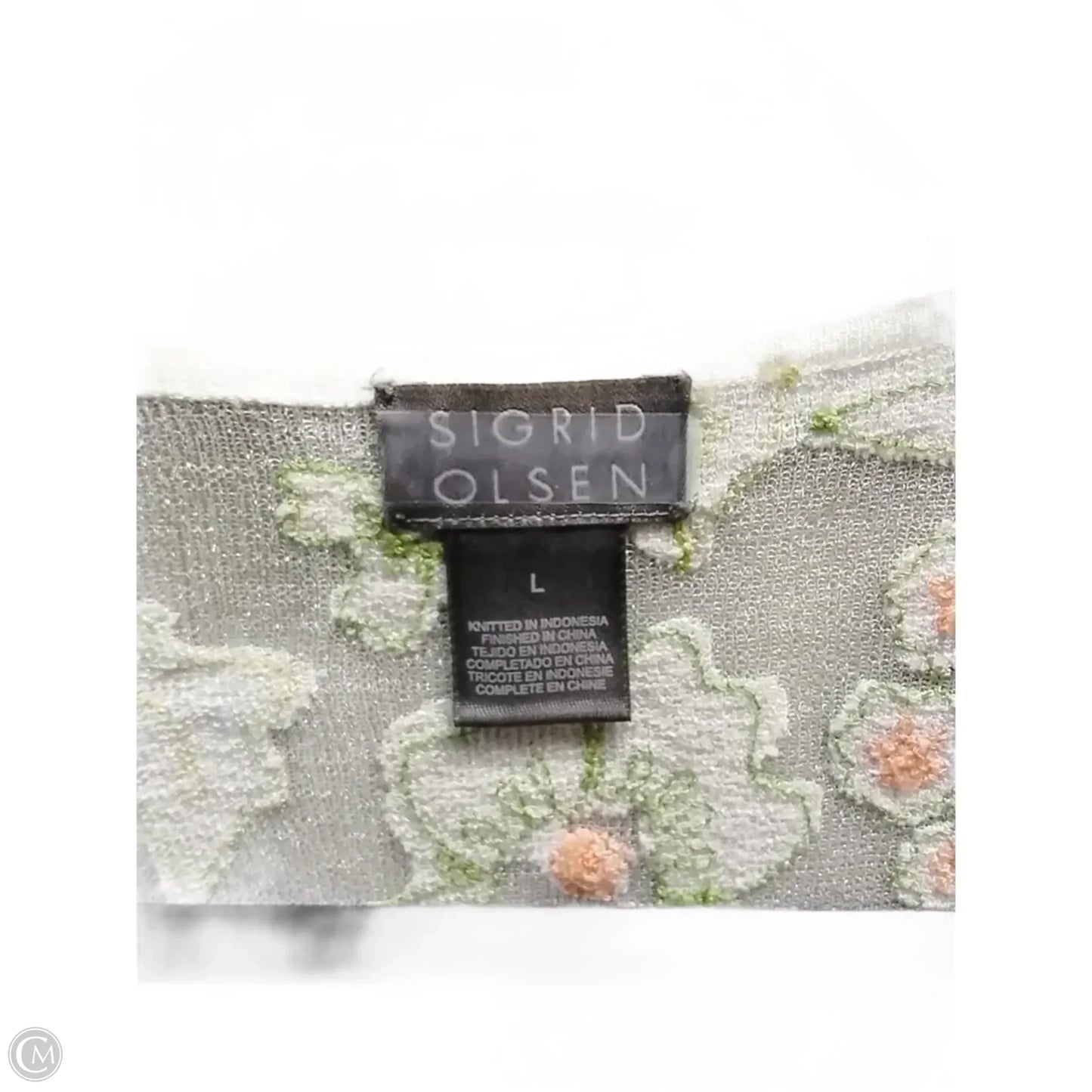 Cardigan By Sigrid Olsen In Floral Print, Size: L