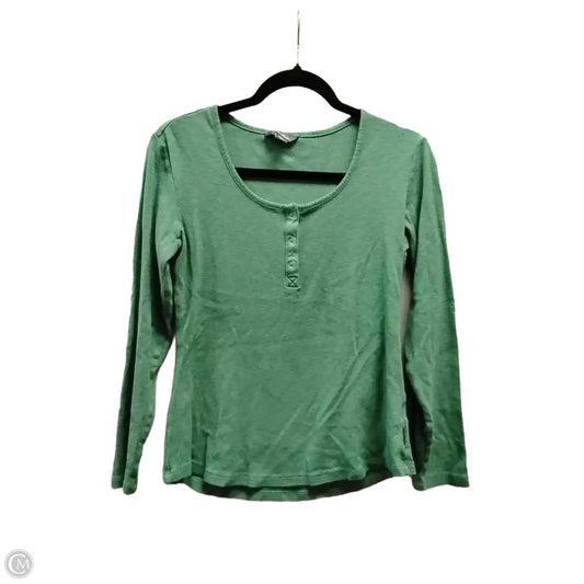 Top Long Sleeve By Eddie Bauer In Green, Size: M