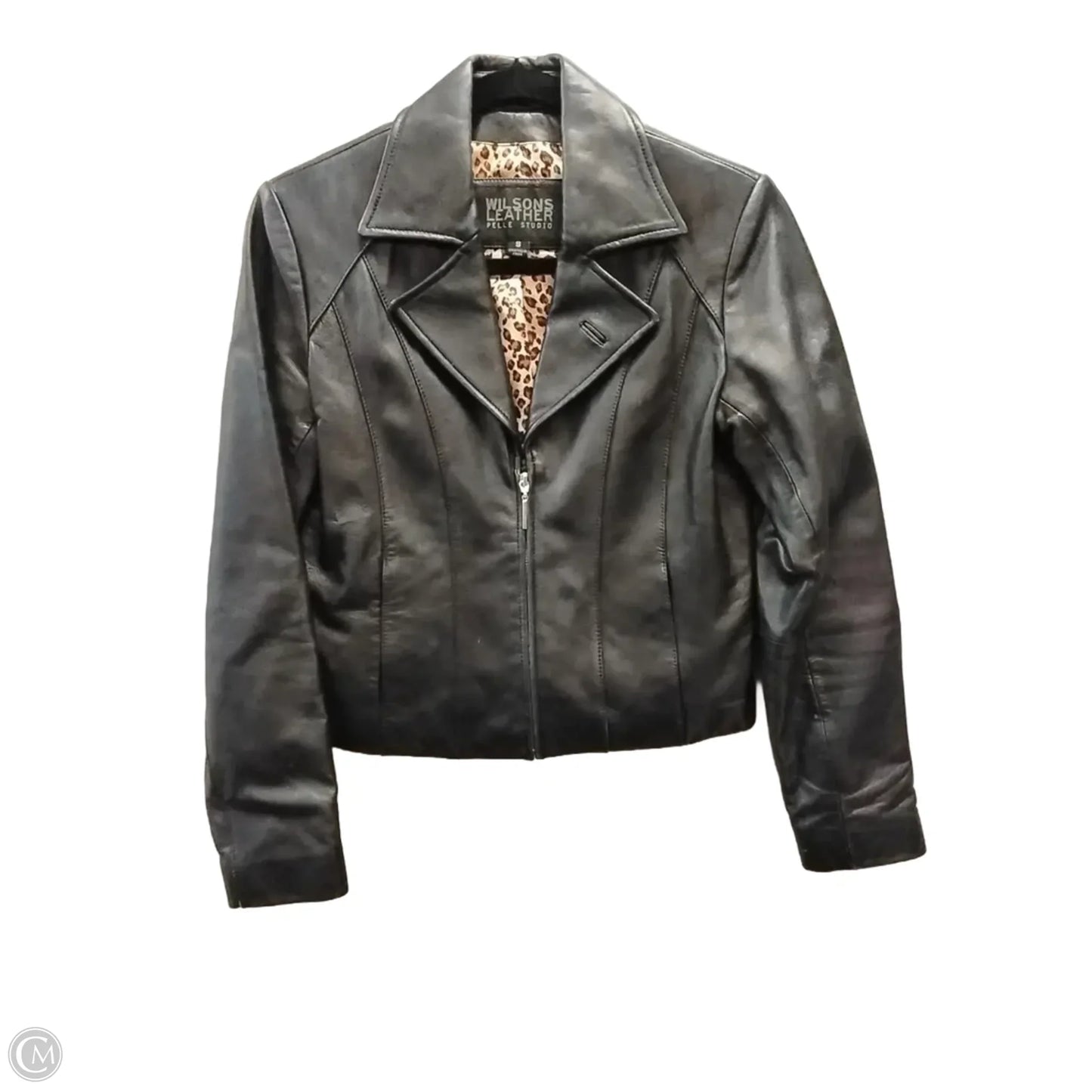 Jacket Leather By Wilsons Leather In Black, Size: S