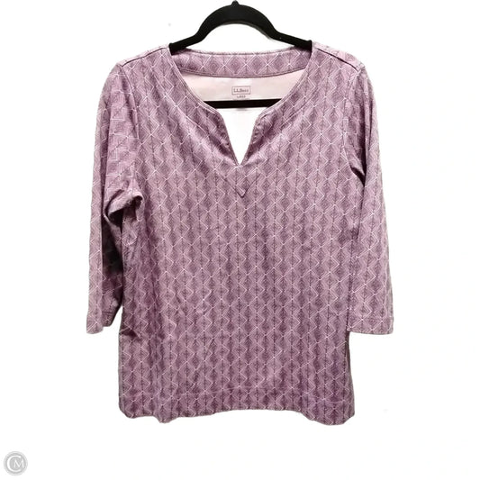Blouse Long Sleeve By L.l. Bean In Purple, Size: L