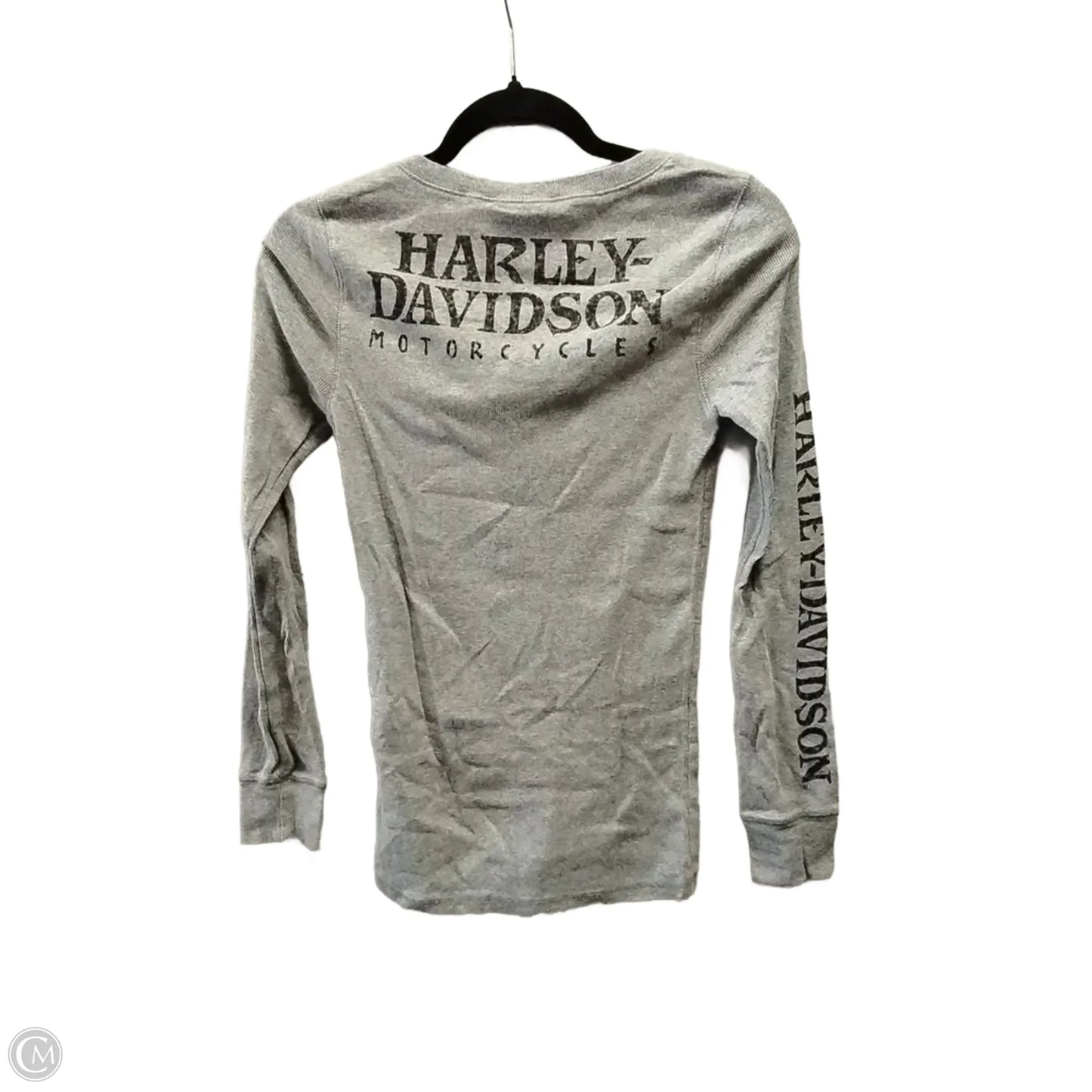 Top Long Sleeve By Harley Davidson In Grey, Size: M