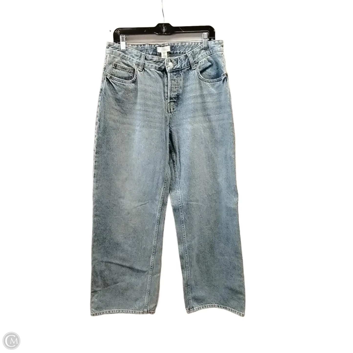 Jeans Wide Leg By H&m In Blue Denim, Size: 10