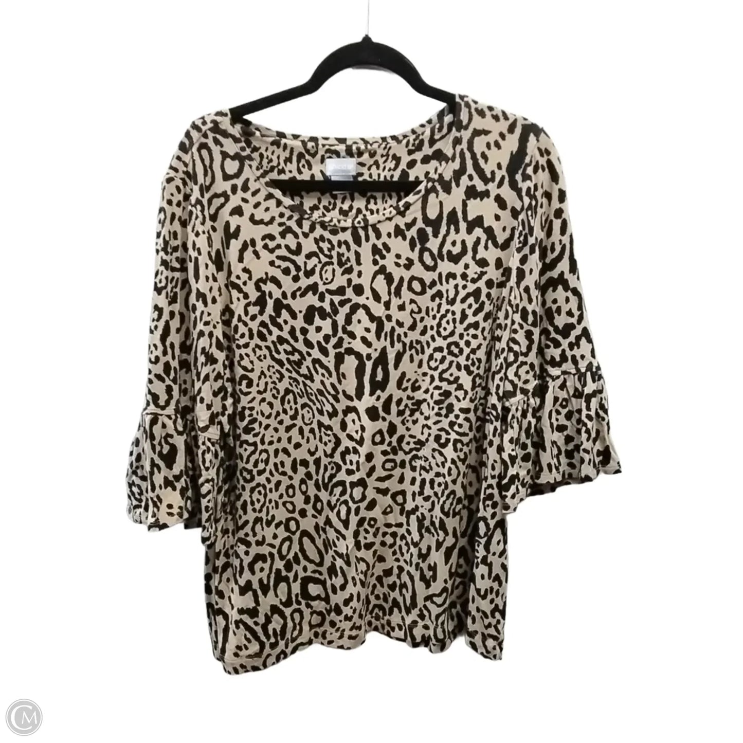 Top Long Sleeve By Chicos In Animal Print, Size: 3