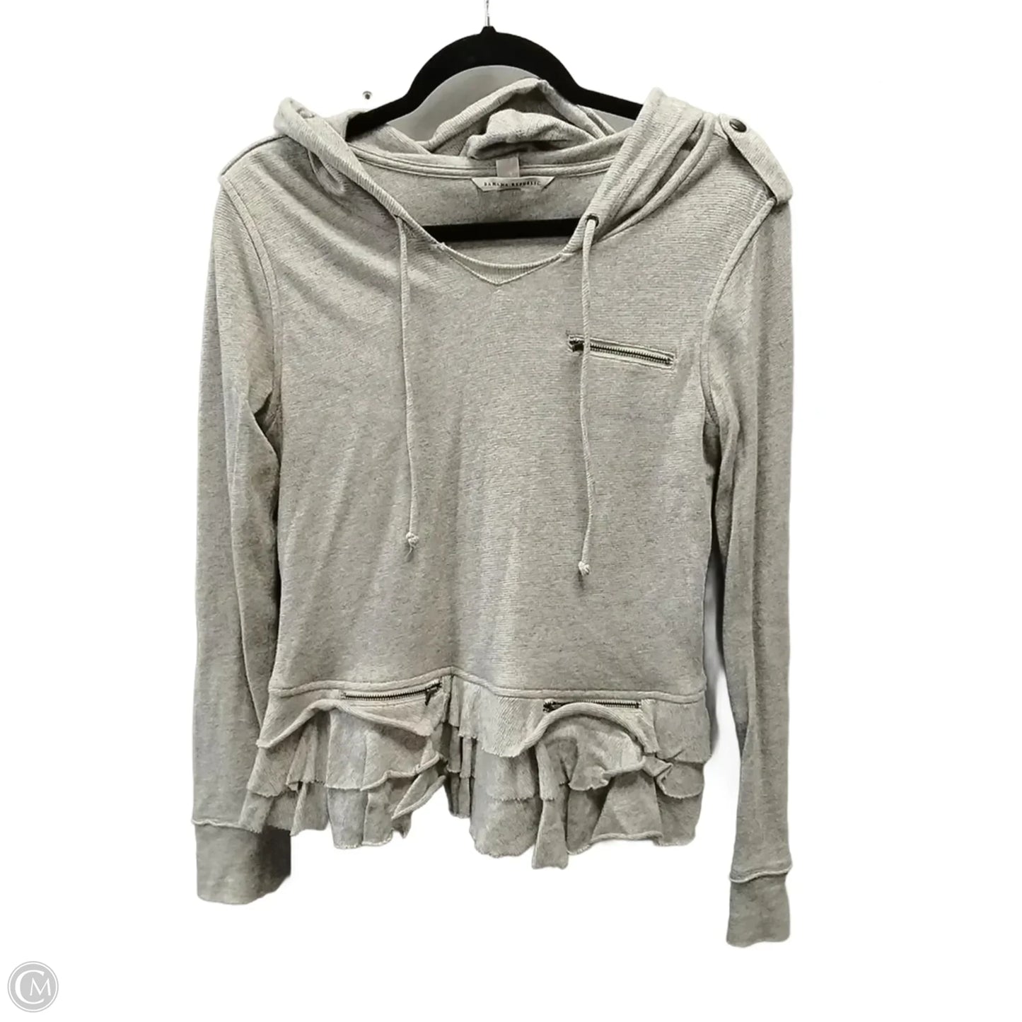 Sweatshirt Hoodie By Banana Republic In Grey, Size: S
