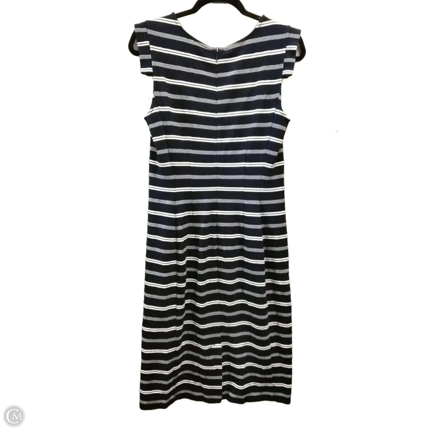 Dress Casual Midi By Ann Taylor In Striped Pattern, Size: 8