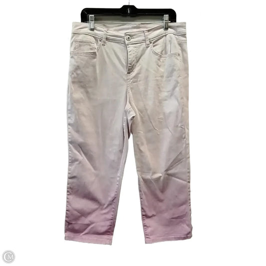 Jeans Cropped By Style And Company In Pink & Purple, Size: 10