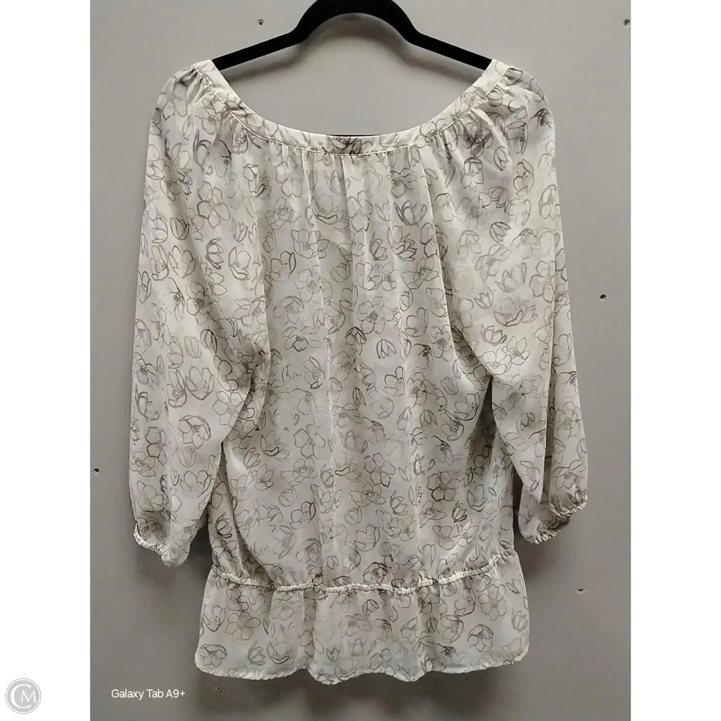 Blouse Long Sleeve By Loft In Cream, Size: M
