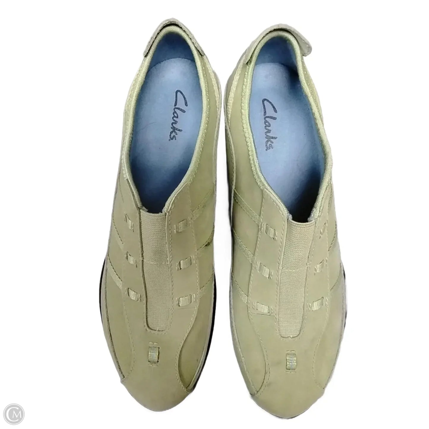 Shoes Sneakers By Clarks In Green, Size: 9.5