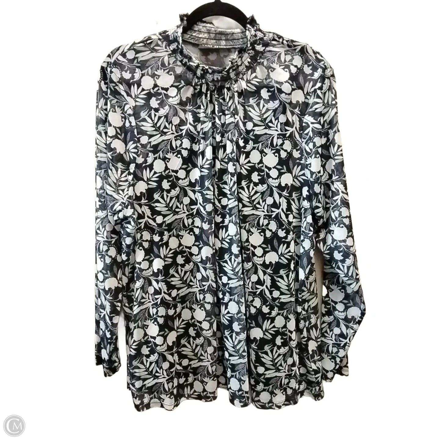 Blouse Long Sleeve By Lane Bryant In Floral Print, Size: 18