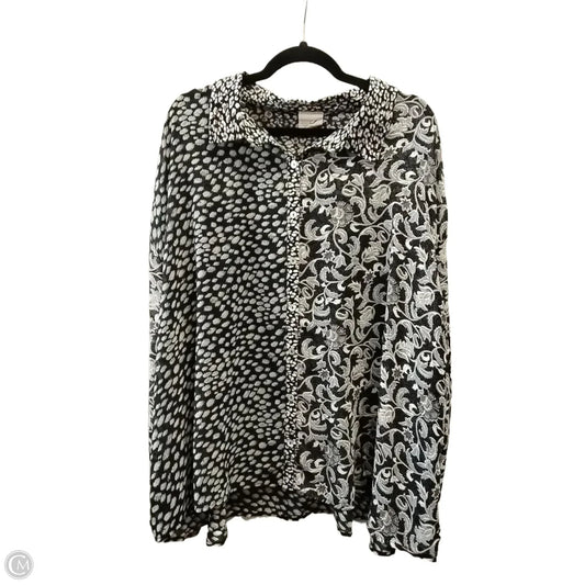 Blouse Long Sleeve By Artistic Works By Lu In Multi-colored, Size: S