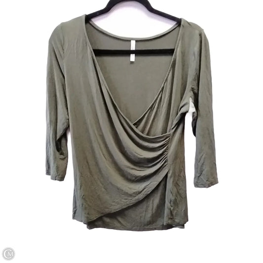 Blouse 3/4 Sleeve By Gilli In Green, Size: M