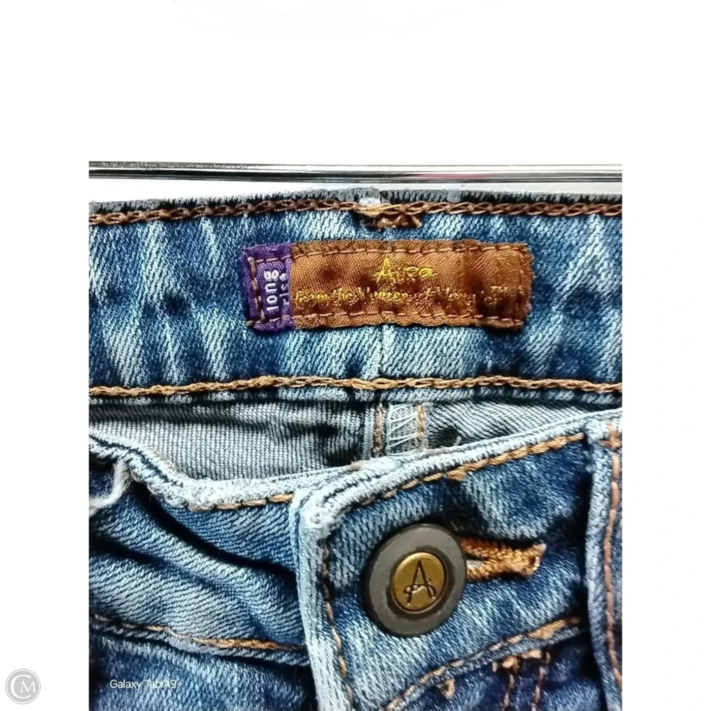 Jeans Boot Cut By Aura In Blue Denim, Size: 8