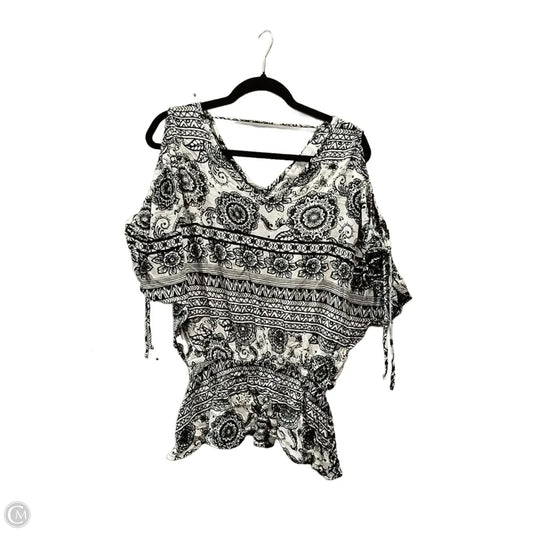 Blouse Long Sleeve By Vintage Havana In Black & Cream, Size: M