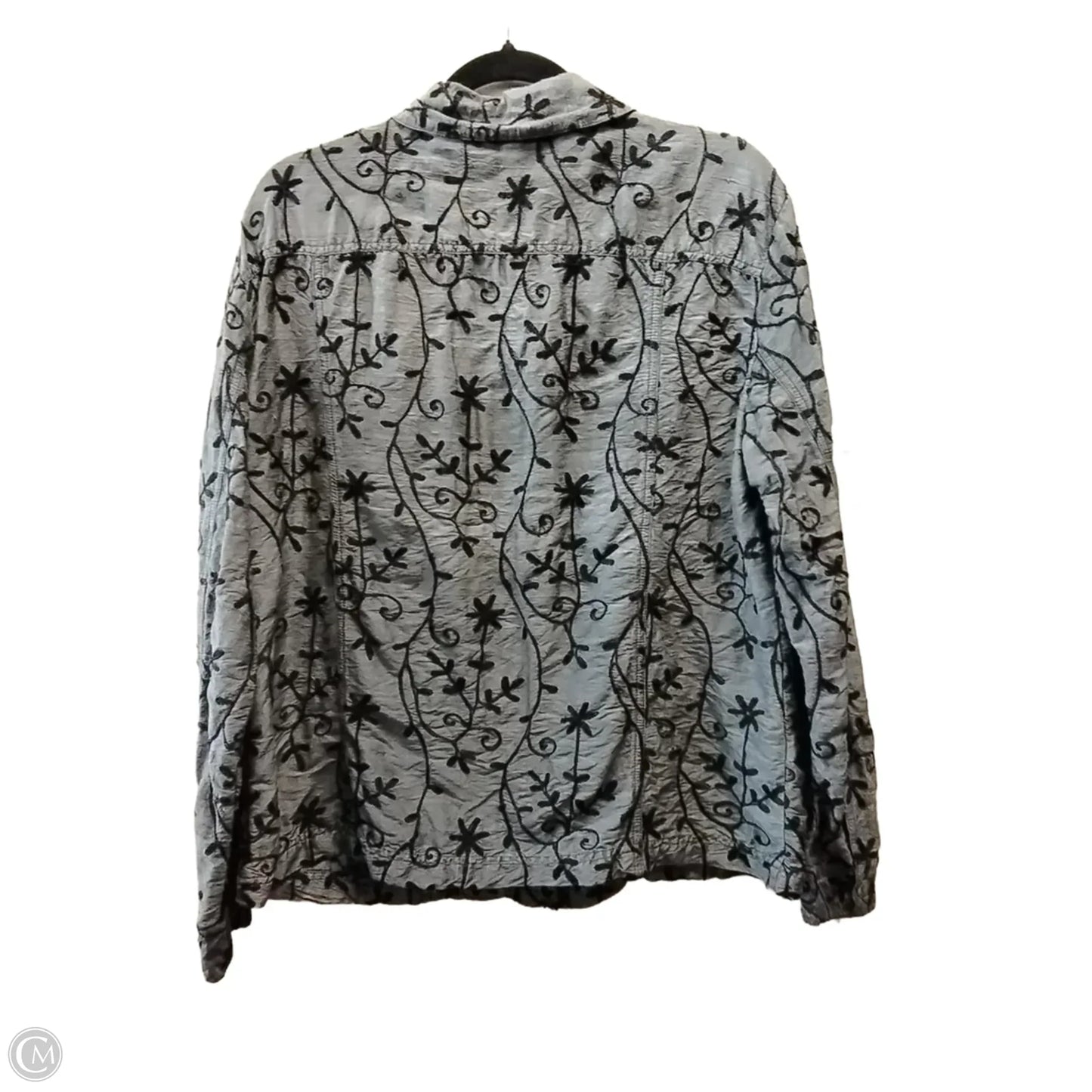 Blouse Long Sleeve By Chicos In Black, Size: 3