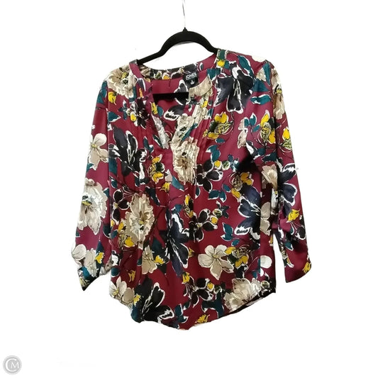 Blouse Long Sleeve By Jones New York In Floral Print, Size: S