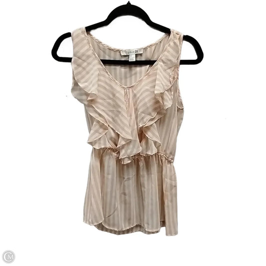Blouse Short Sleeve By Forever 21 In Striped Pattern, Size: S