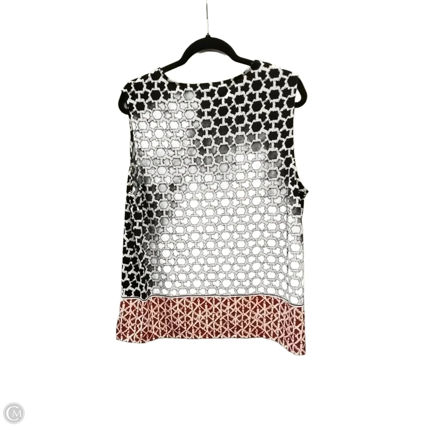 Blouse Sleeveless By Jones Studio In Polkadot Pattern, Size: Xl