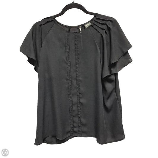 Blouse Short Sleeve By Worthington In Black, Size: Xxl