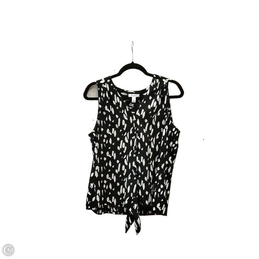 Blouse Sleeveless By Nine West In Blue & Cream, Size: M