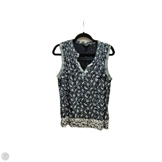 Blouse Sleeveless By Lucky Brand In Floral Print, Size: L