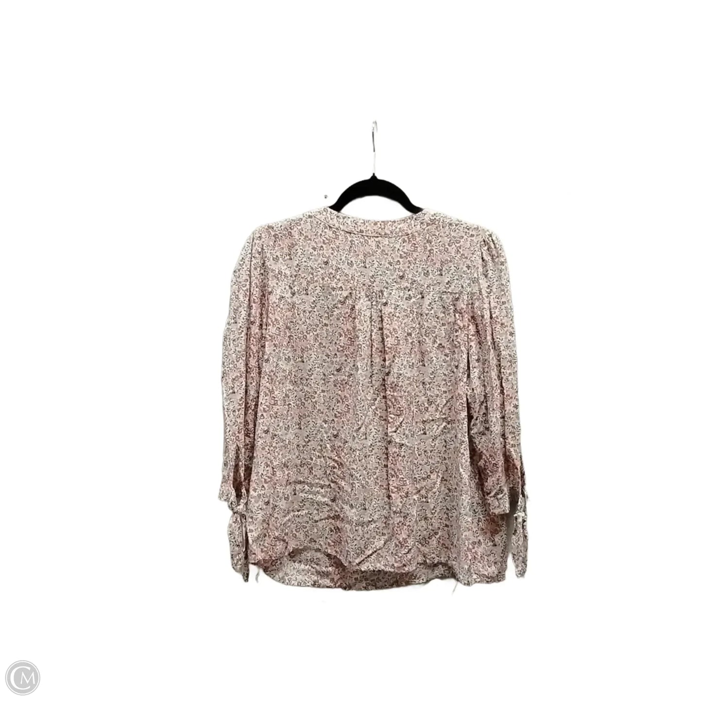 Blouse Long Sleeve By Cynthia Rowley In Floral Print, Size: L