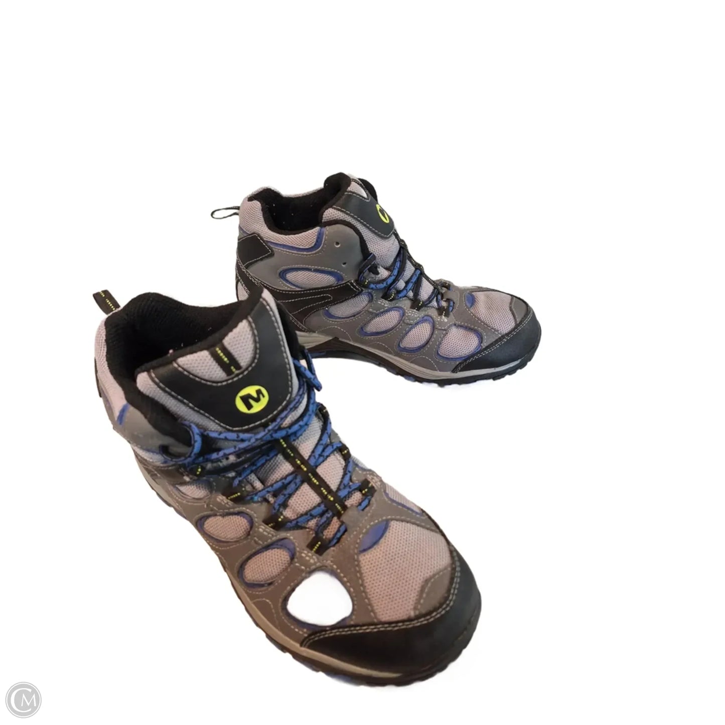 Boots Hiking By Merrell In Blue & Grey, Size: 5