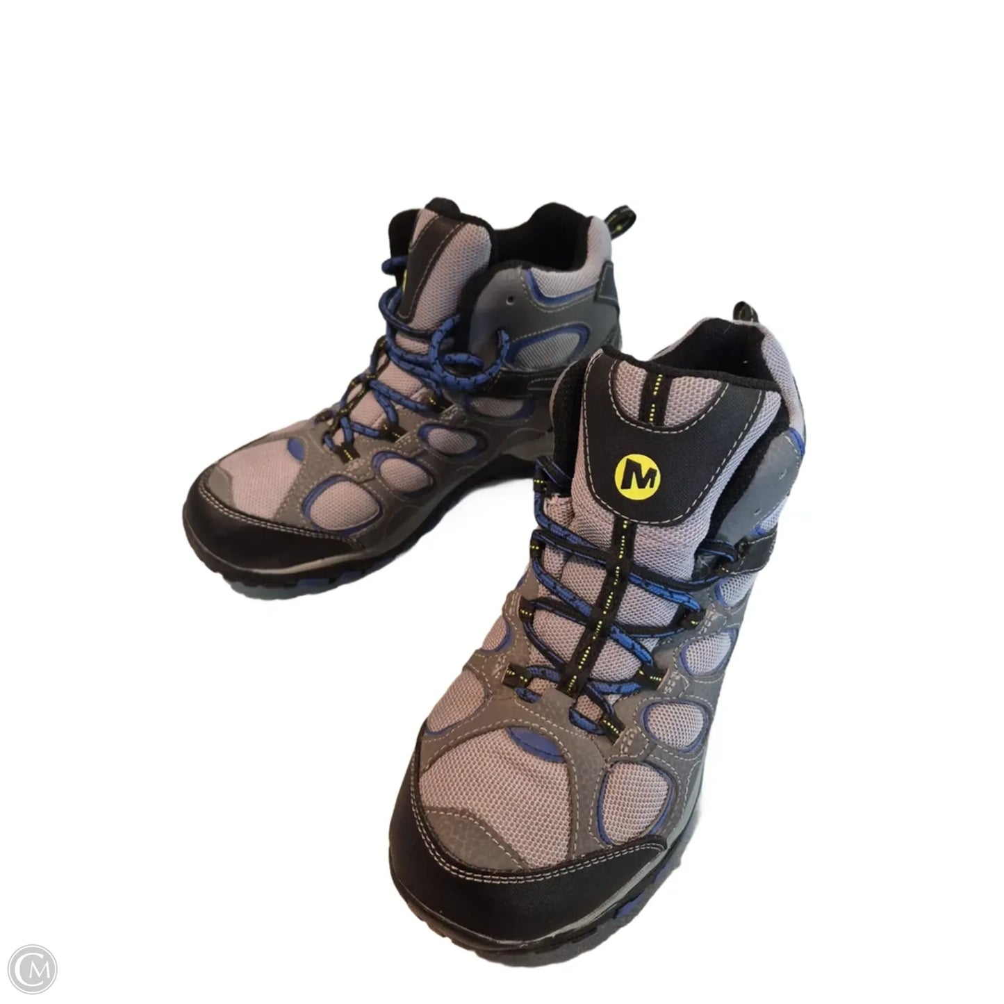 Boots Hiking By Merrell In Blue & Grey, Size: 5