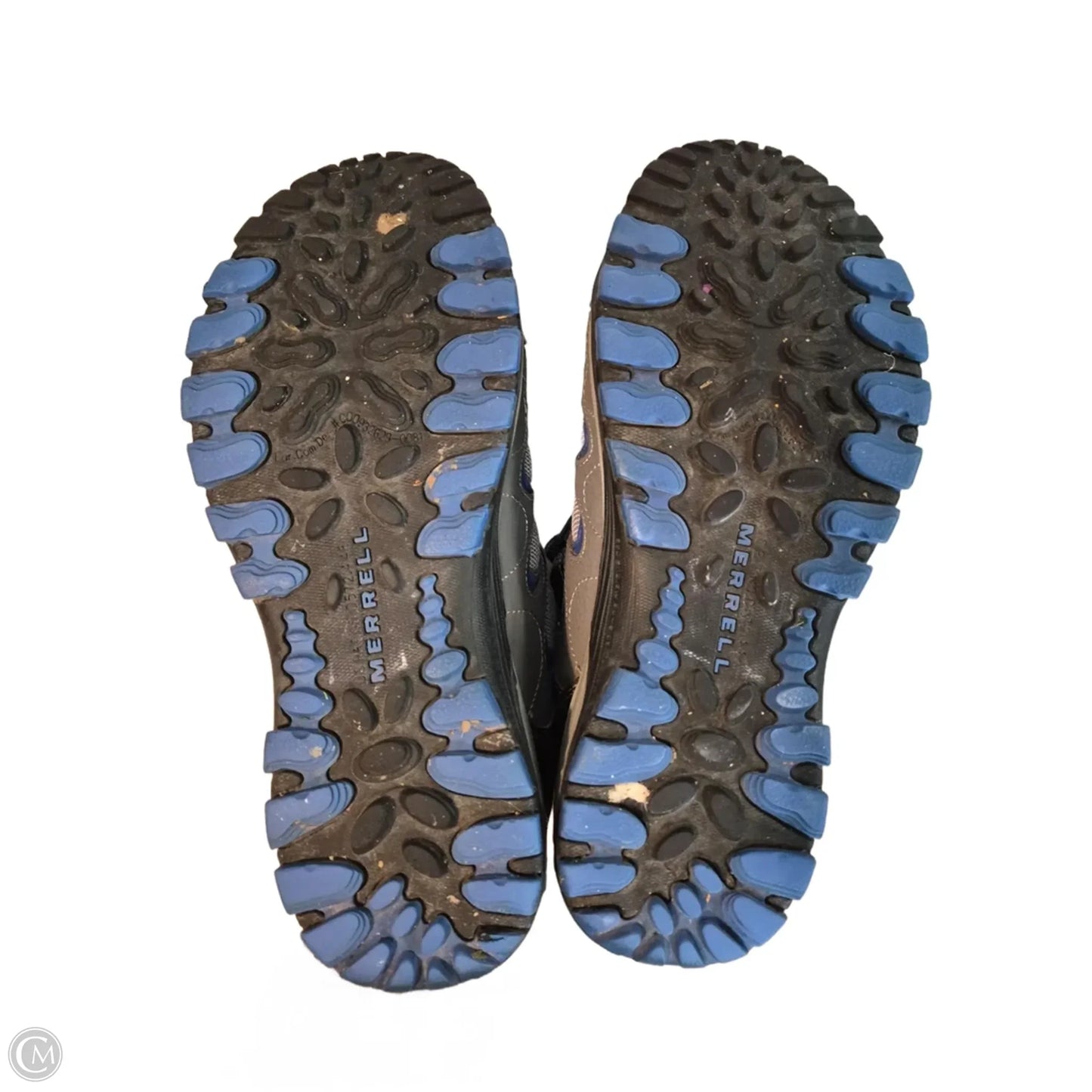 Boots Hiking By Merrell In Blue & Grey, Size: 5