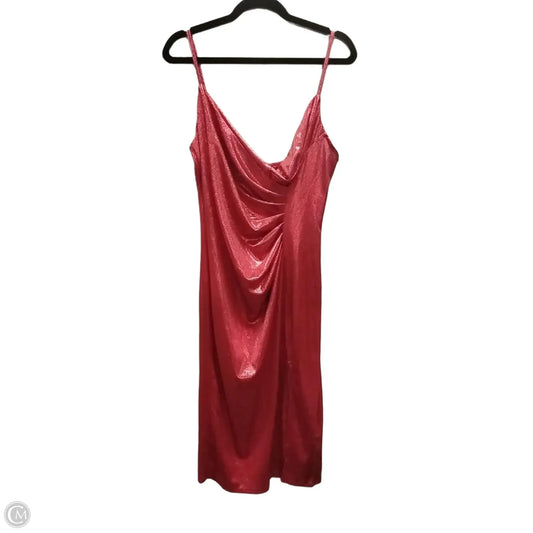 Dress Party Midi By Clothes Mentor In Red, Size: 20