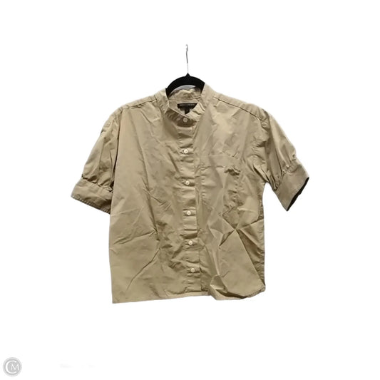 Blouse Short Sleeve By Banana Republic In Brown, Size: S