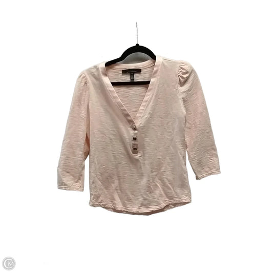 Blouse 3/4 Sleeve By White House Black Market In Pink, Size: Xs