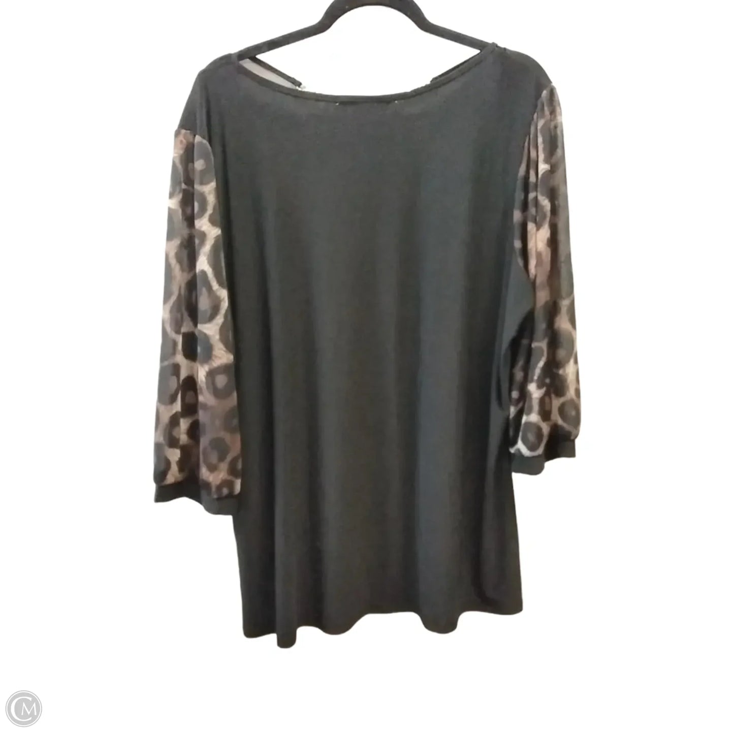 Blouse Long Sleeve By Clothes Mentor In Animal Print, Size: 3x
