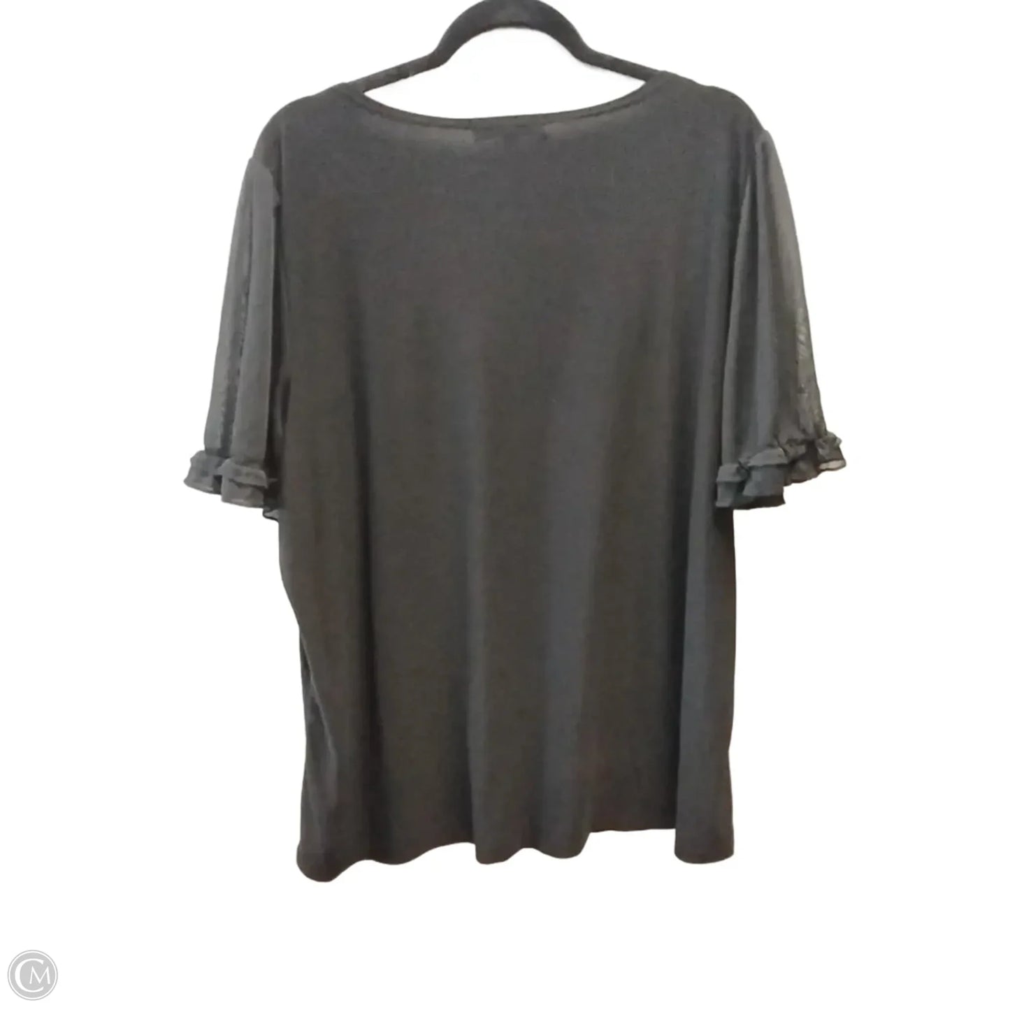 Blouse Short Sleeve By Clothes Mentor In Black, Size: 3x