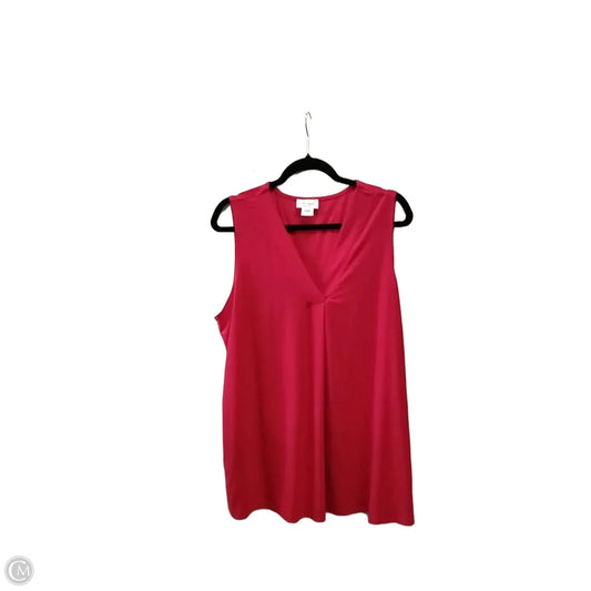 Blouse Short Sleeve By Clothes Mentor In Red, Size: 3x