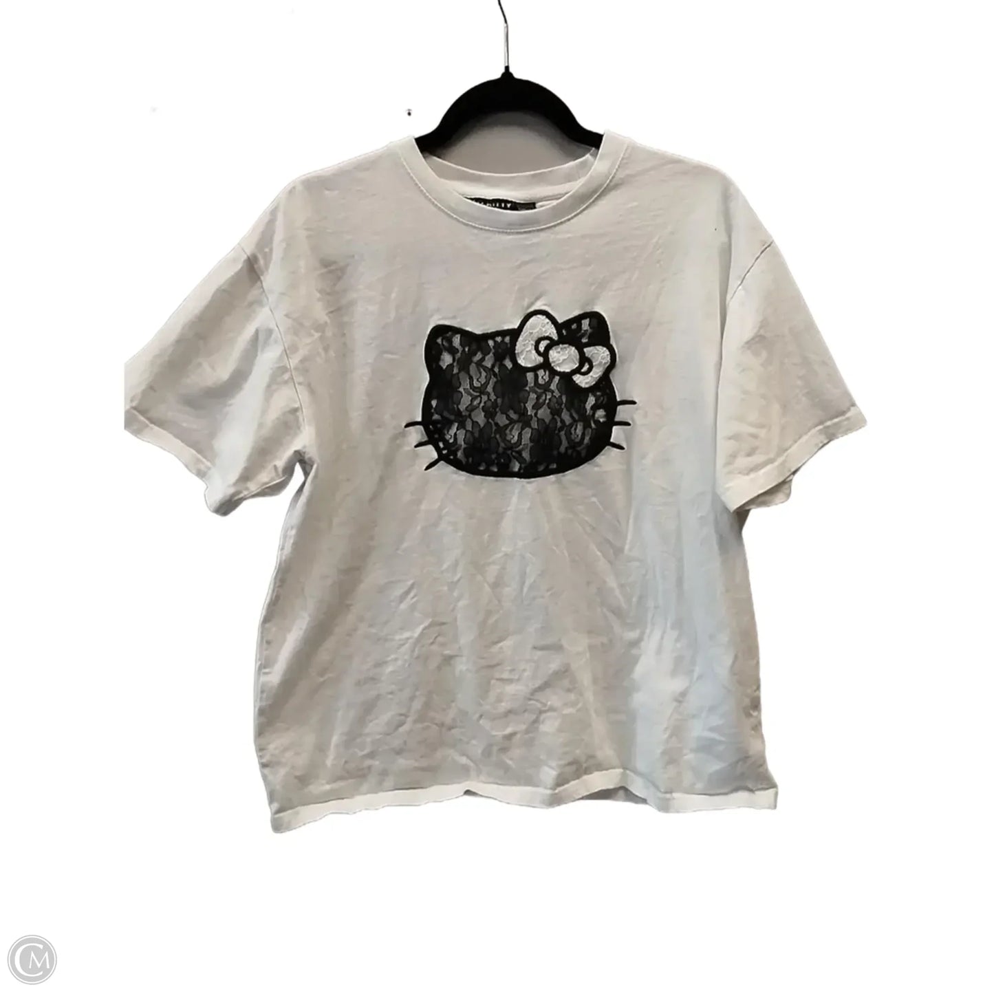 Top Short Sleeve Basic By Cme In White, Size: L