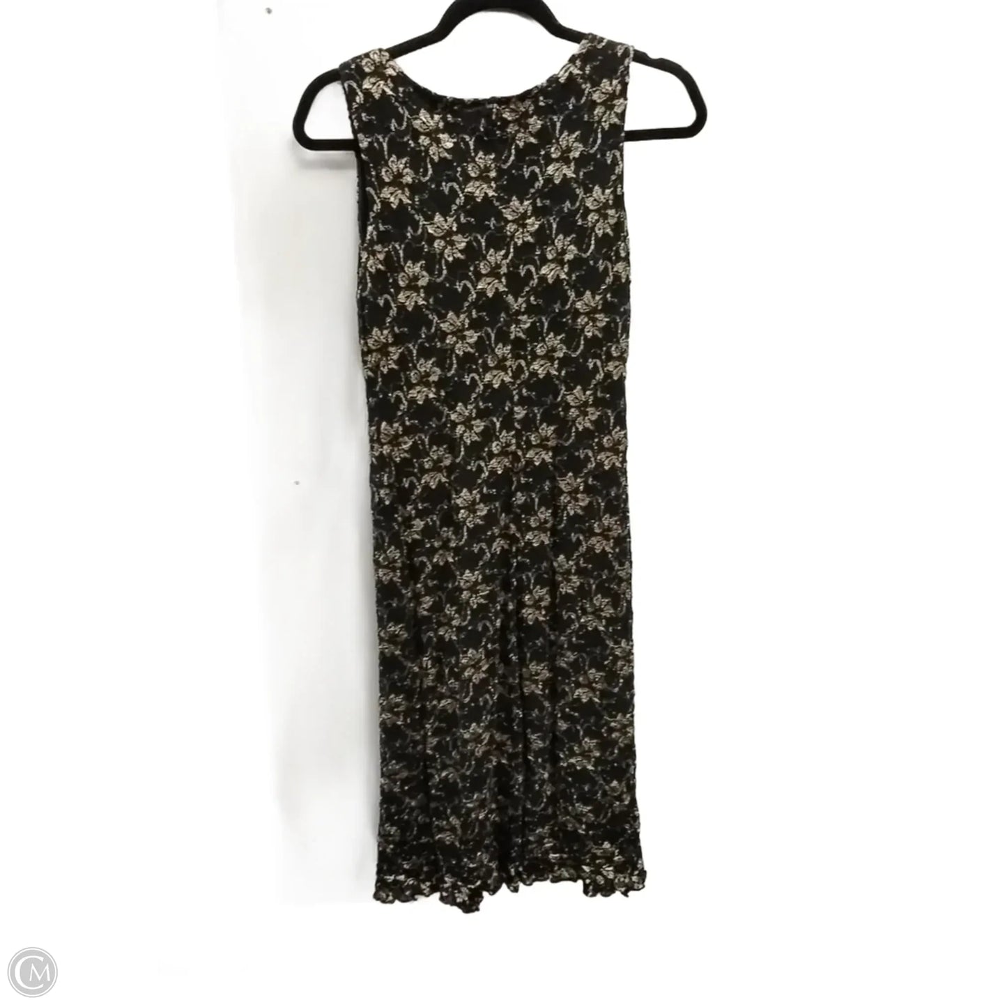 Dress Casual Midi By Cato In Black & Gold, Size: 8