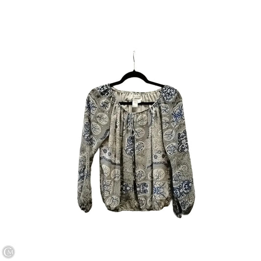 Top Long Sleeve By Max Studio In Multi-colored, Size: Xs