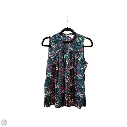 Blouse Sleeveless By Maison Damelie In Floral Print, Size: S