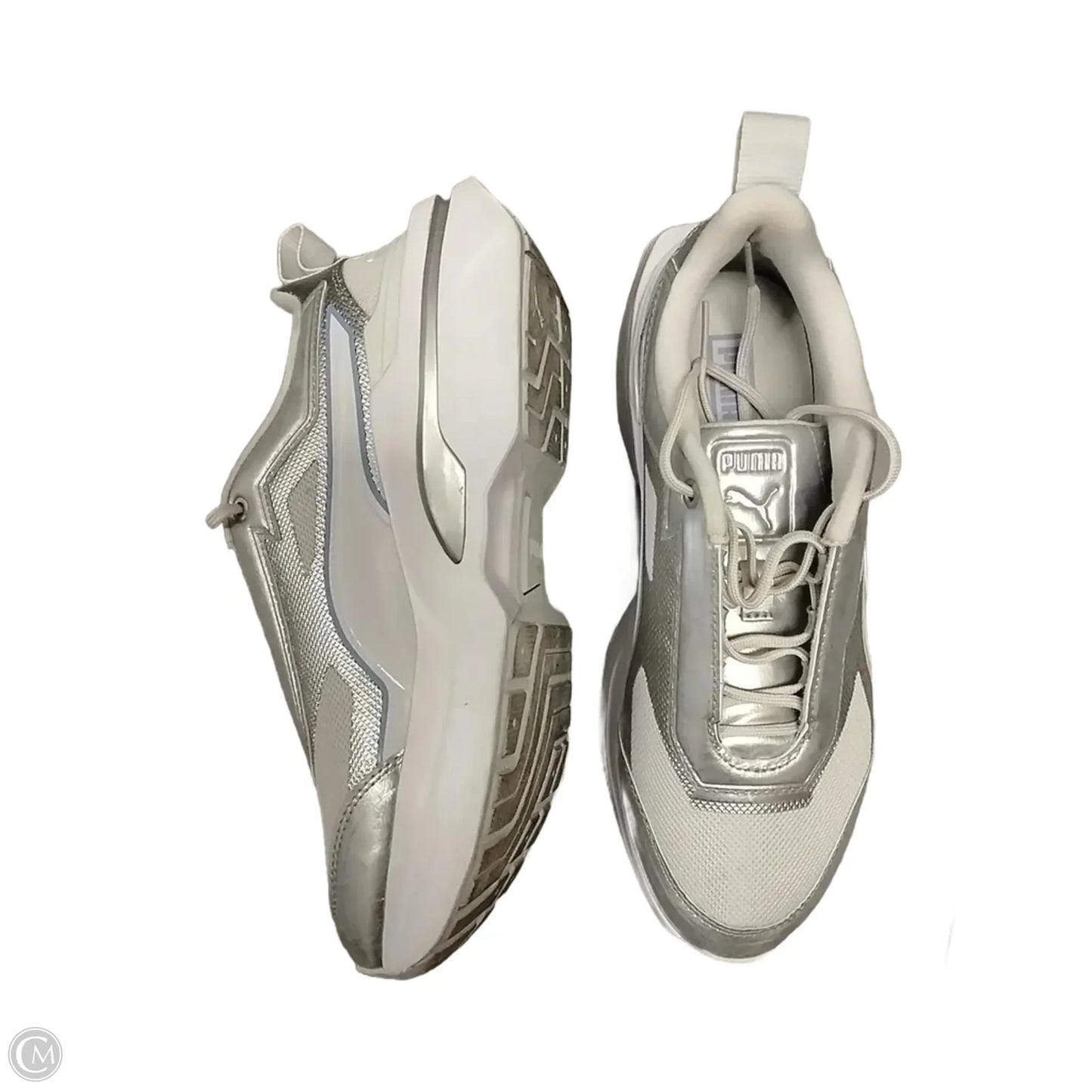 Shoes Sneakers By Puma In Silver, Size: 9